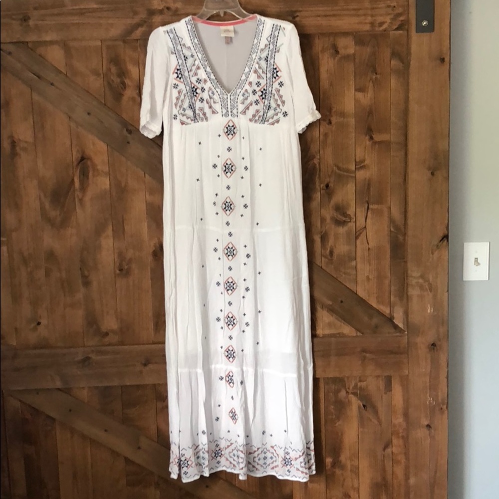 Boho Knox rose white maxi
